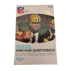 Vintage 1966 NFL Armchair Quarterback Book Norelco Bart Starr Packers Guide
